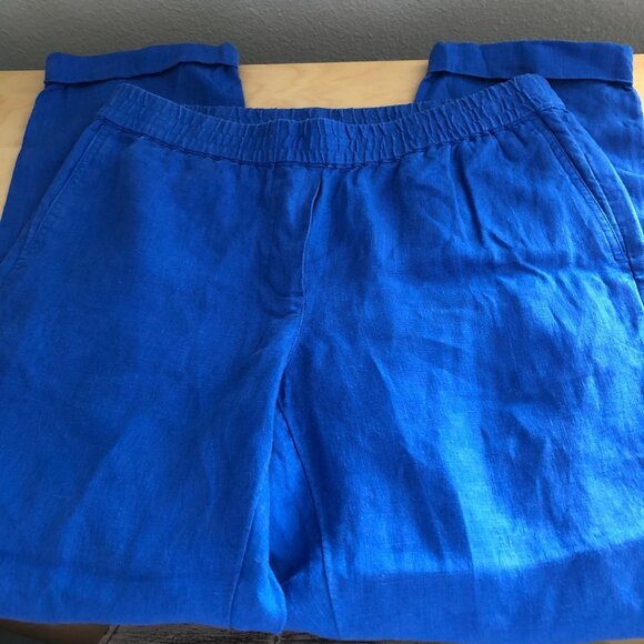 J. Jill Love Linen Relaxed Fit Rolled Cuff Pants - NEW - Picture 6 of 8